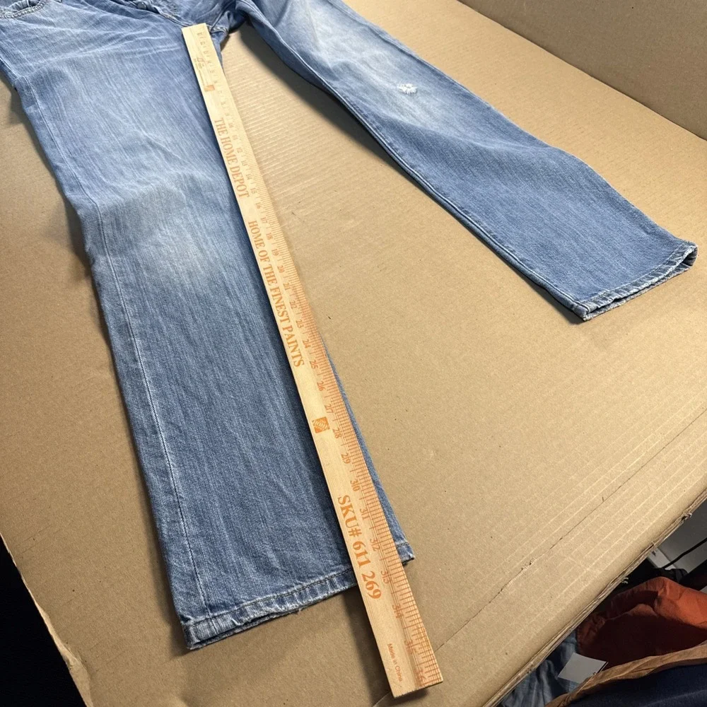 VTG‎ Levis 501 Jeans Mens 29x32 Light Wash Button Fly Denim Cowboy Y2K